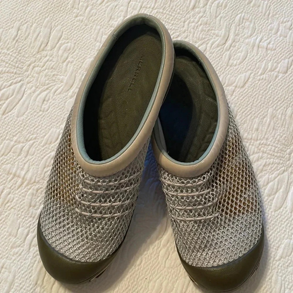 Women's MERRELL® KULA SLIDE Shoe Seagrass size 7.5 Mesh Slide Antimicrobial - Picture 1 of 7